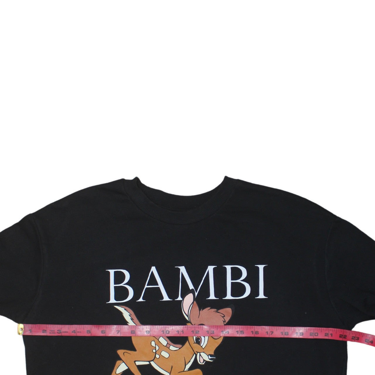 Disney George Women's Black Bambi Graphic Sweatshirt Medium