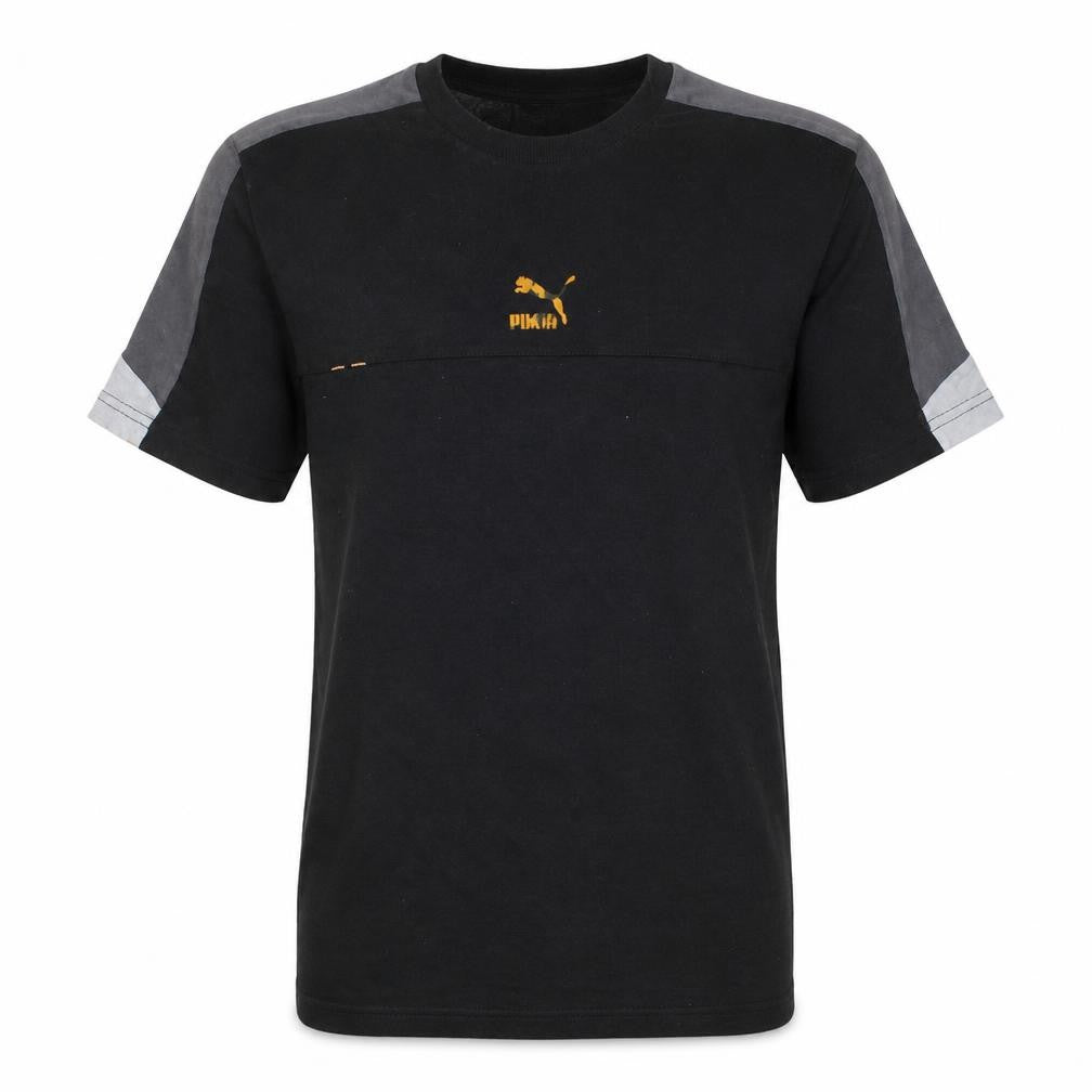 Front view of Puma Men's Black Short Sleeve Sports T-Shirt, size S