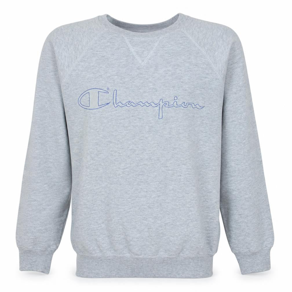 Champion Men's Grey Medium Pullover Fleece Logo Sweatshirt