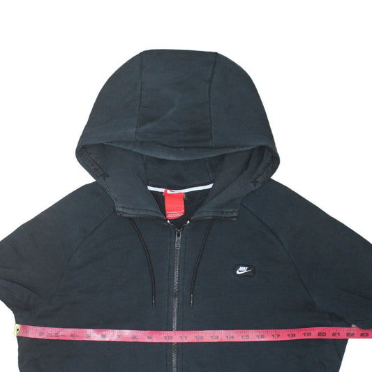 Nike Men's Black Full Zip Hoodie L Fleece Sweatshirt