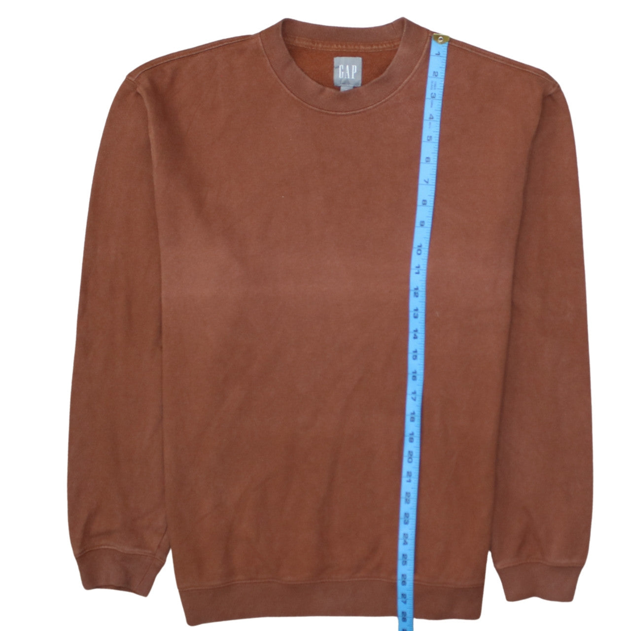 GAP Men's Brown Pullover Sweatshirt M Crew Neck Fleece Cotton Blend