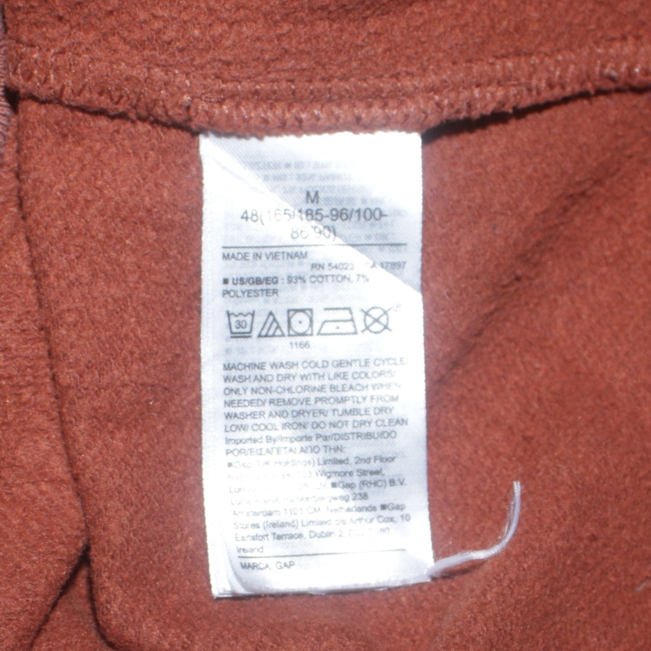 GAP Men's Brown Pullover Sweatshirt M Crew Neck Fleece Cotton Blend