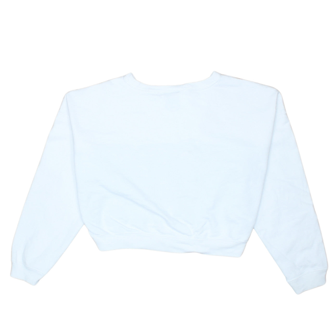 Champion Womens White Blue Small Crew Neck Pullover Sweatshirt
