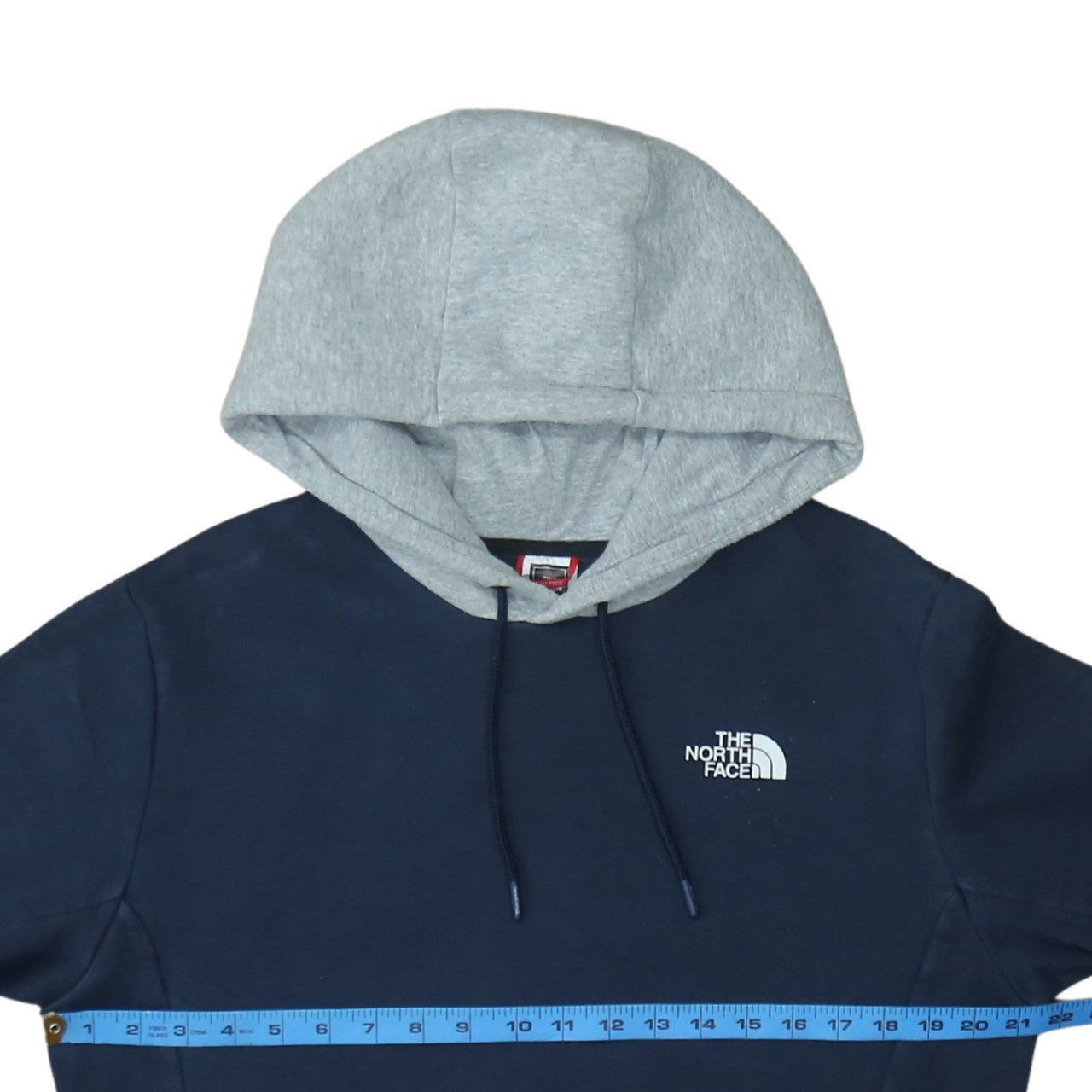 The North Face Men's Blue Pullover Hoodie Size M Fleece Logo