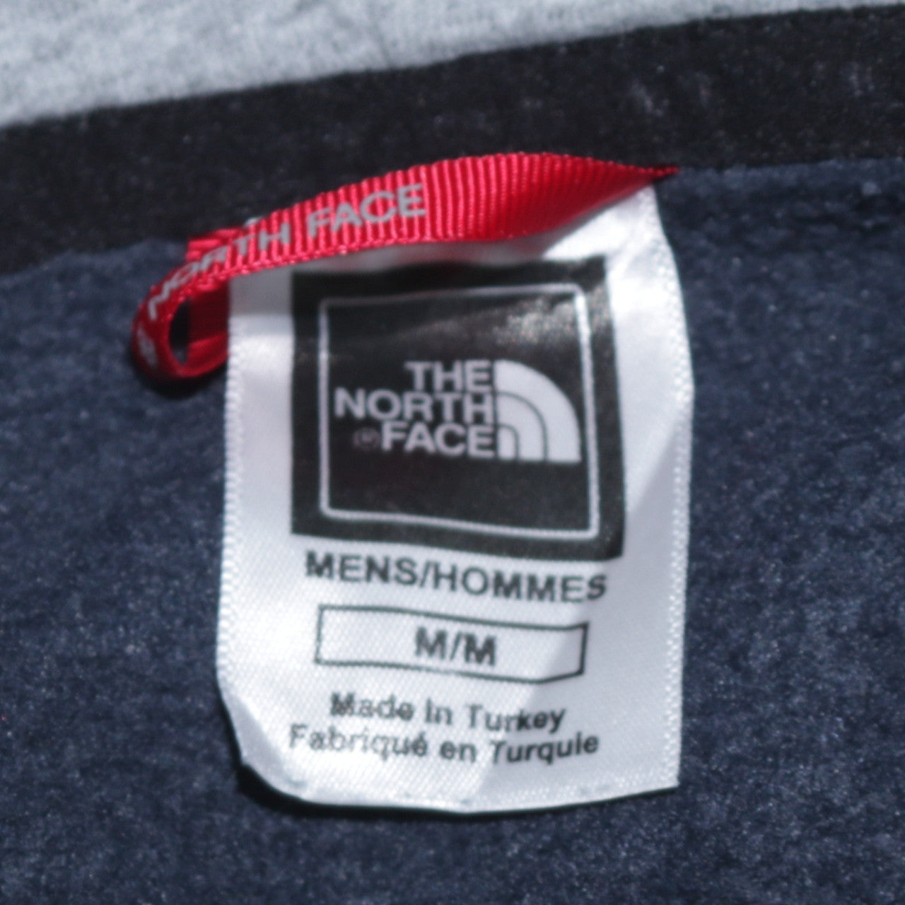 The North Face Men's Blue Pullover Hoodie Size M Fleece Logo