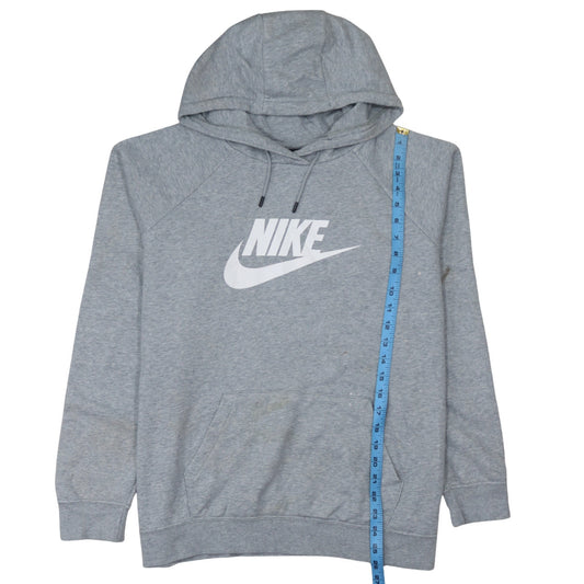 Nike Women's Grey XL Pullover Hoodie with Logo Print