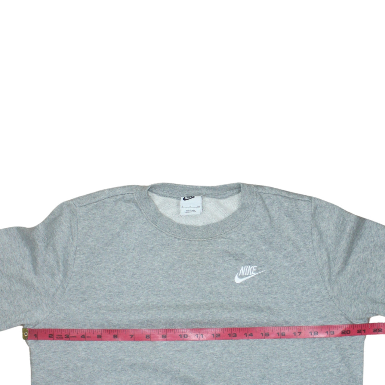 Nike Men's Grey Crew Neck Sweatshirt Small Cotton Blend Pullover