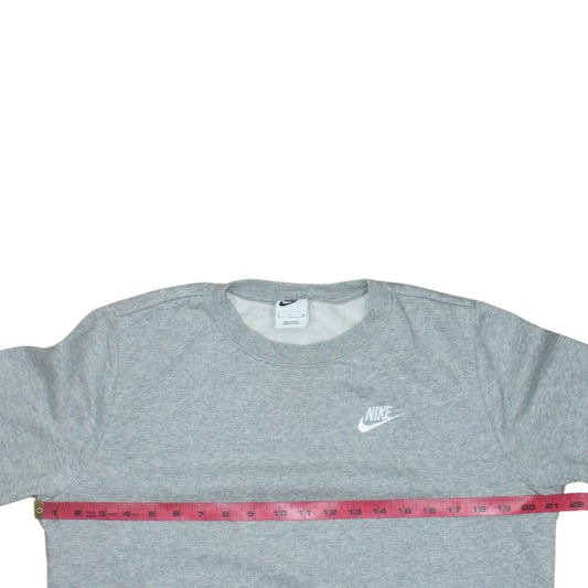 Nike Men's Grey Crew Neck Sweatshirt Small Cotton Blend Pullover