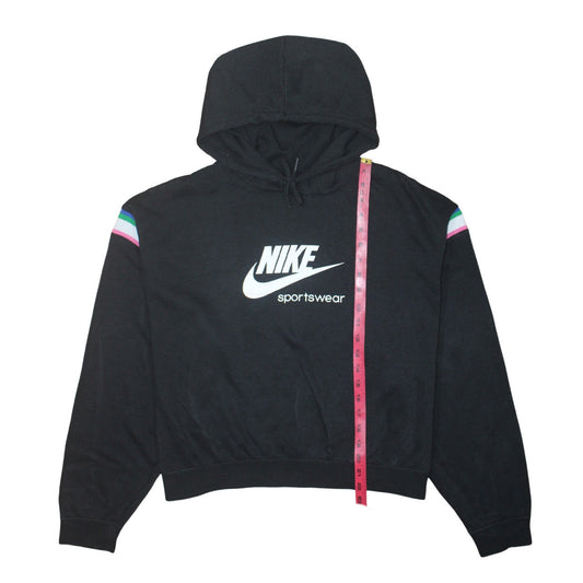 Nike Women Black XL Pullover Hoodie Sportswear Logo Cotton Blend