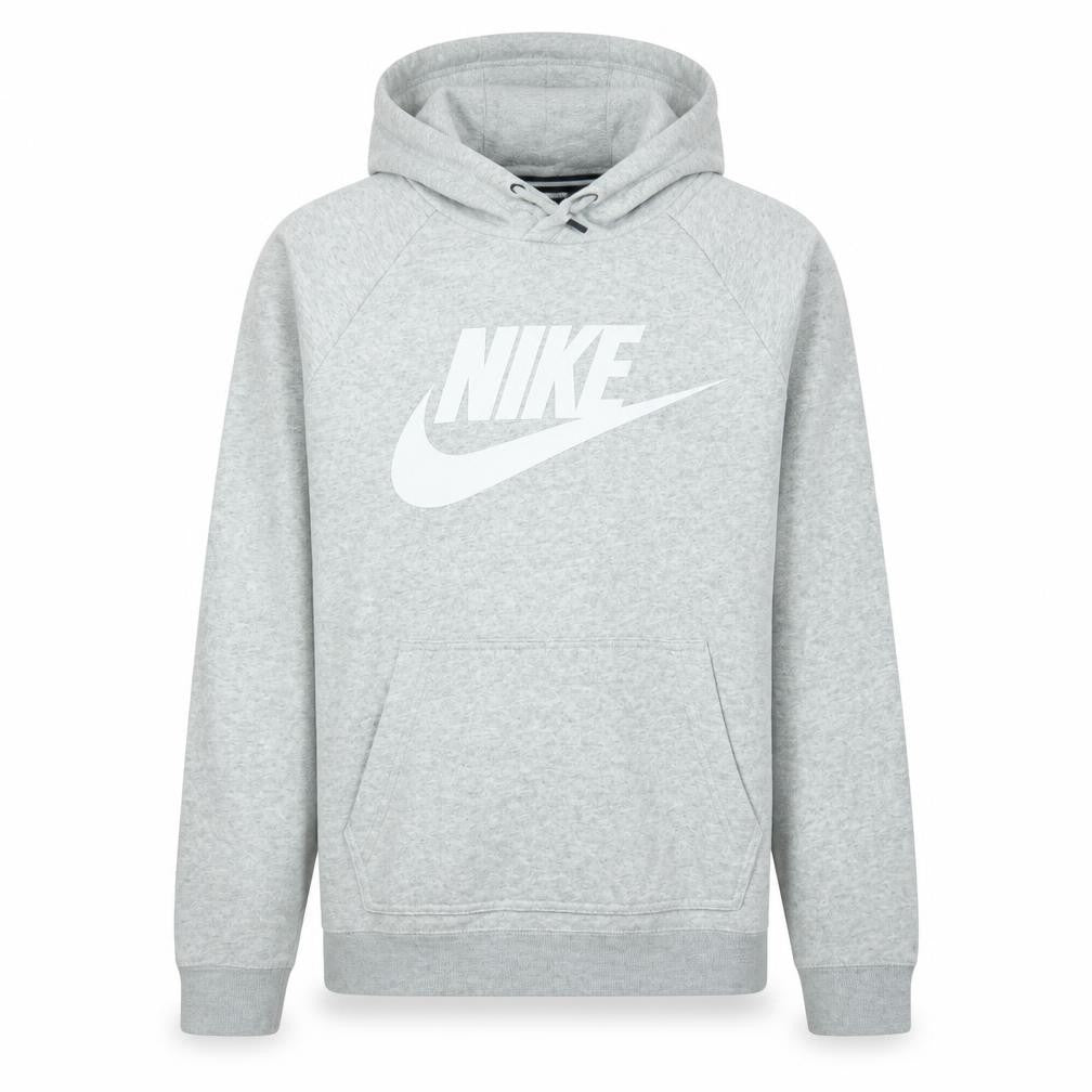 Nike Men's Grey Pullover Hoodie S Regular Fit Logo Fleece