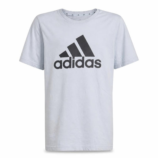 Adidas Boys White Logo T-Shirt 15-16 Years Short Sleeve Cotton Top