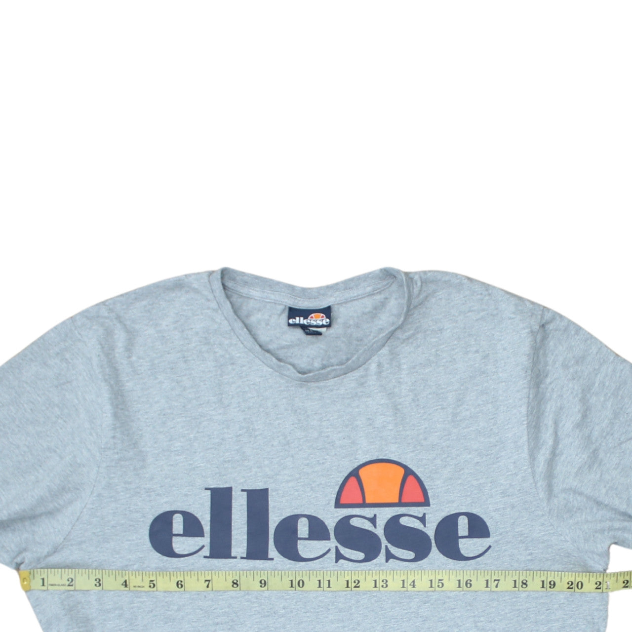 Ellesse Men’s Grey Logo Graphic T-Shirt Size L Short Sleeve Cotton