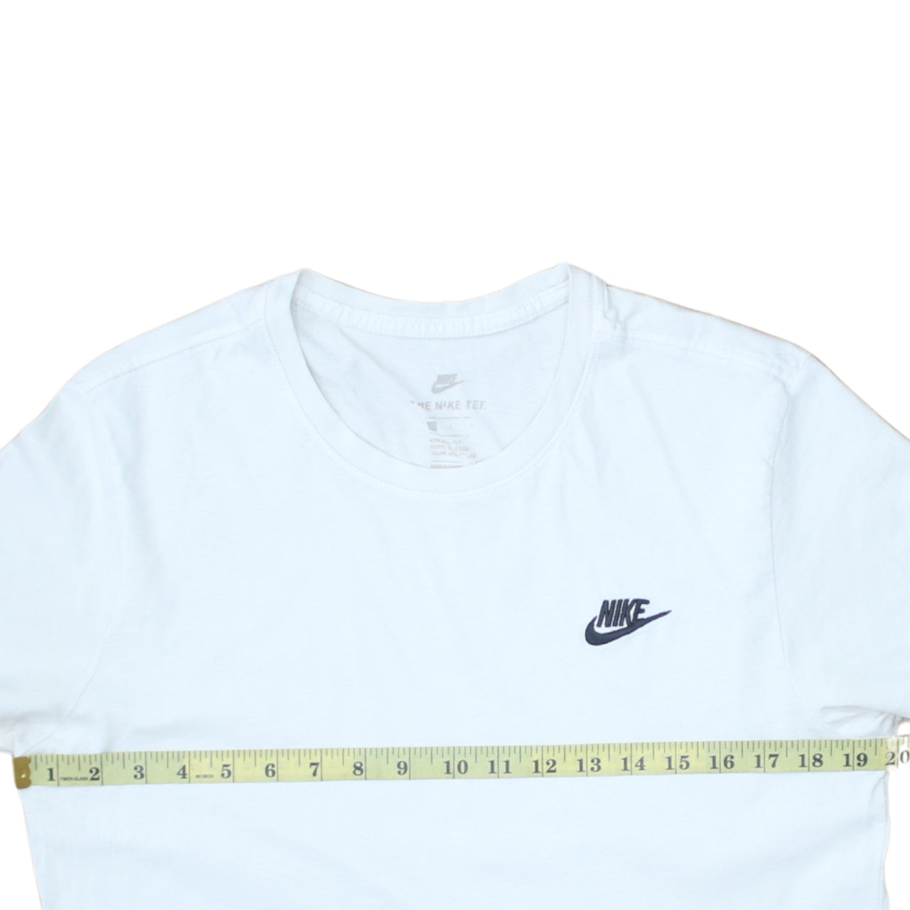 Nike Men's White Crew Neck Short Sleeve Cotton T-Shirt Size M