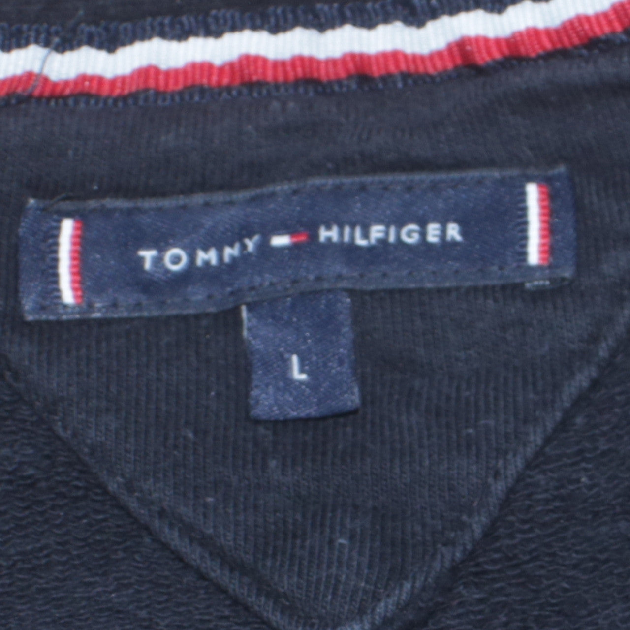 Tommy Hilfiger Men's Black L Pullover Sweatshirt with Logo