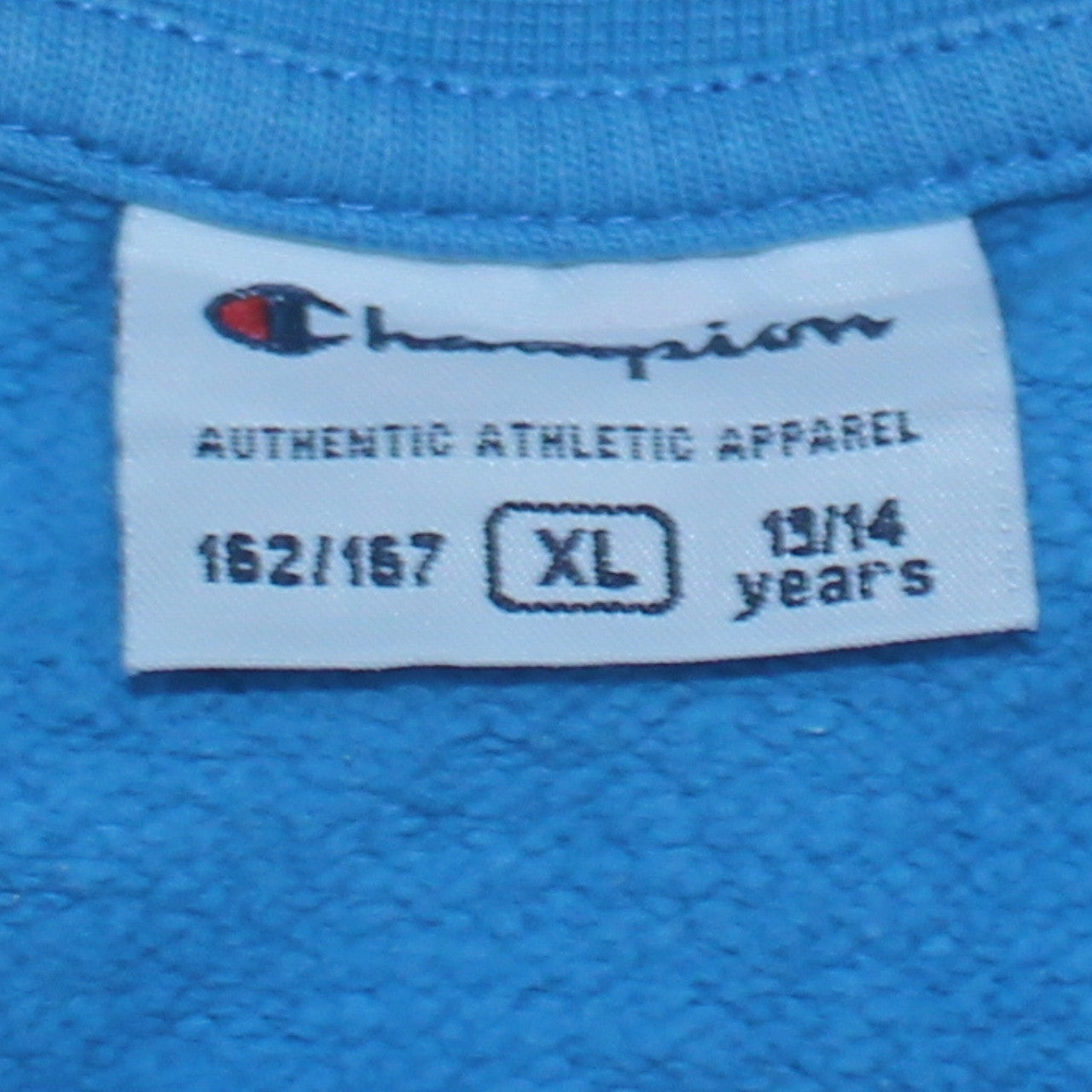 Champion Boys Blue XL 13-14 Years Pullover Sweatshirt Crew Neck Fleece
