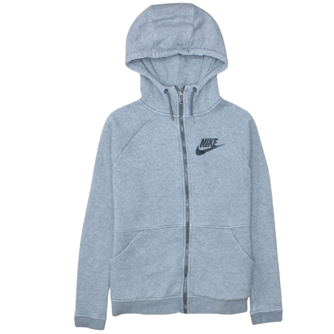 Nike Men's Grey Full Zip Hoodie S Regular Fit Sportswear