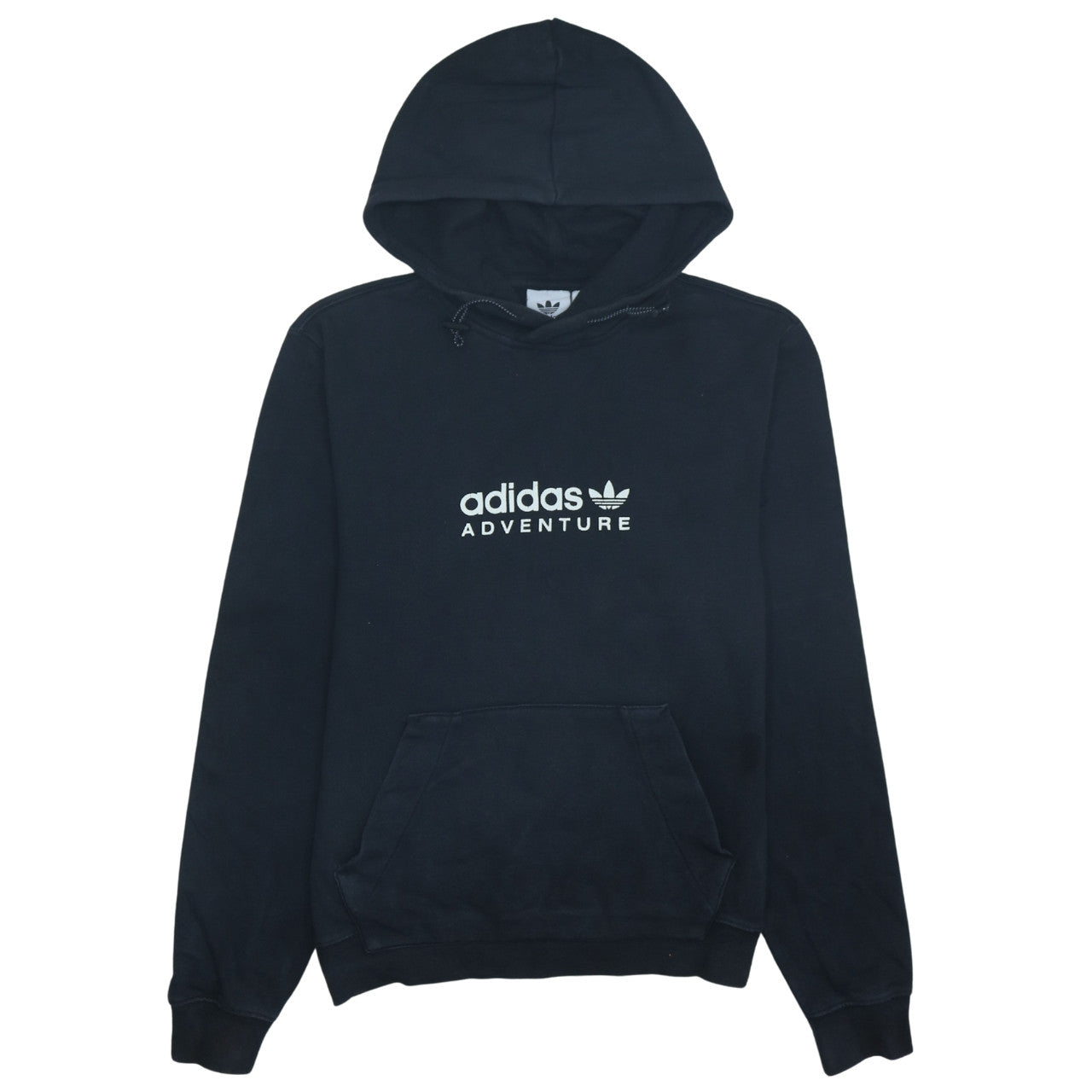 adidas Men’s Black XS Pullover Hoodie Adventure Logo Sweatshirt
