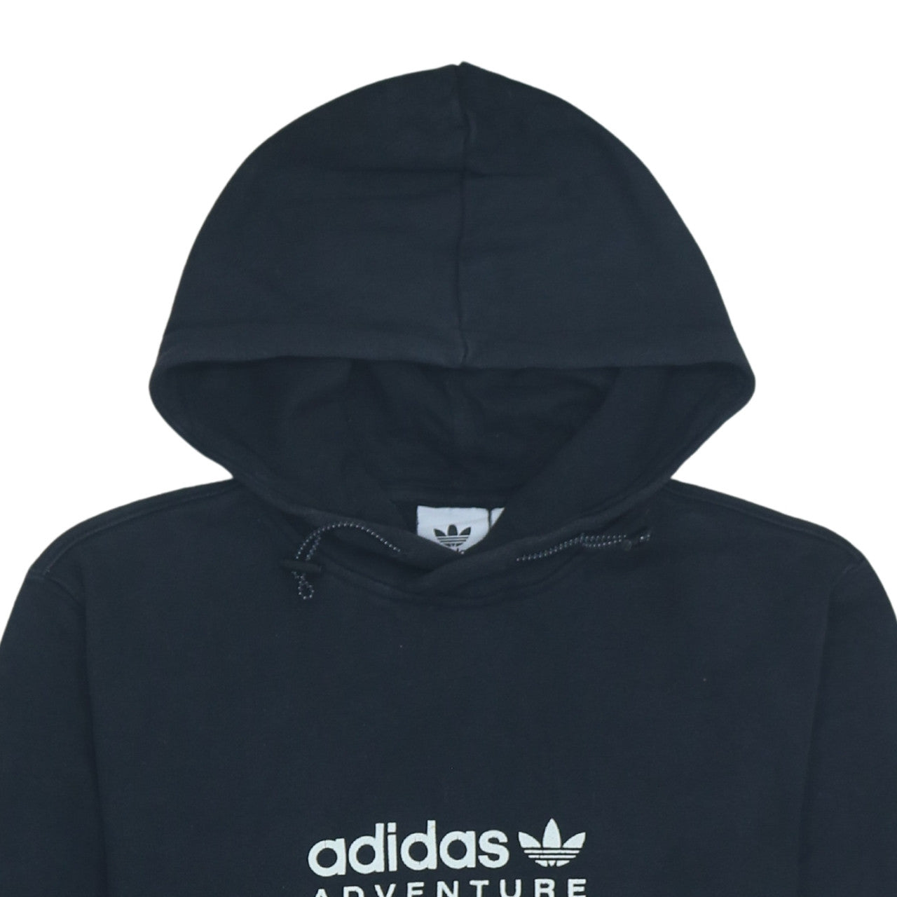 adidas Men’s Black XS Pullover Hoodie Adventure Logo Sweatshirt