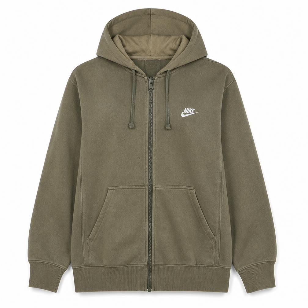 Nike Mens Khaki Full Zip Hoodie Sweatshirt Size S