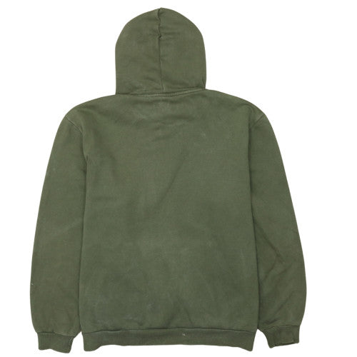 Puma Men's Green XL Pullover Hoodie with Logo & Kangaroo Pocket