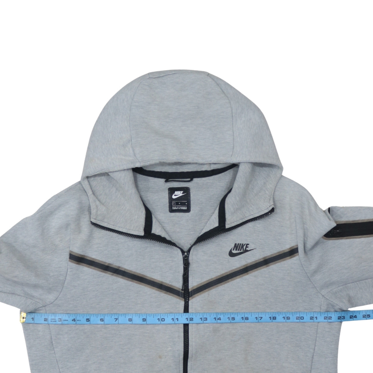 Nike Men's Grey Full Zip Hoodie Size L Sportswear