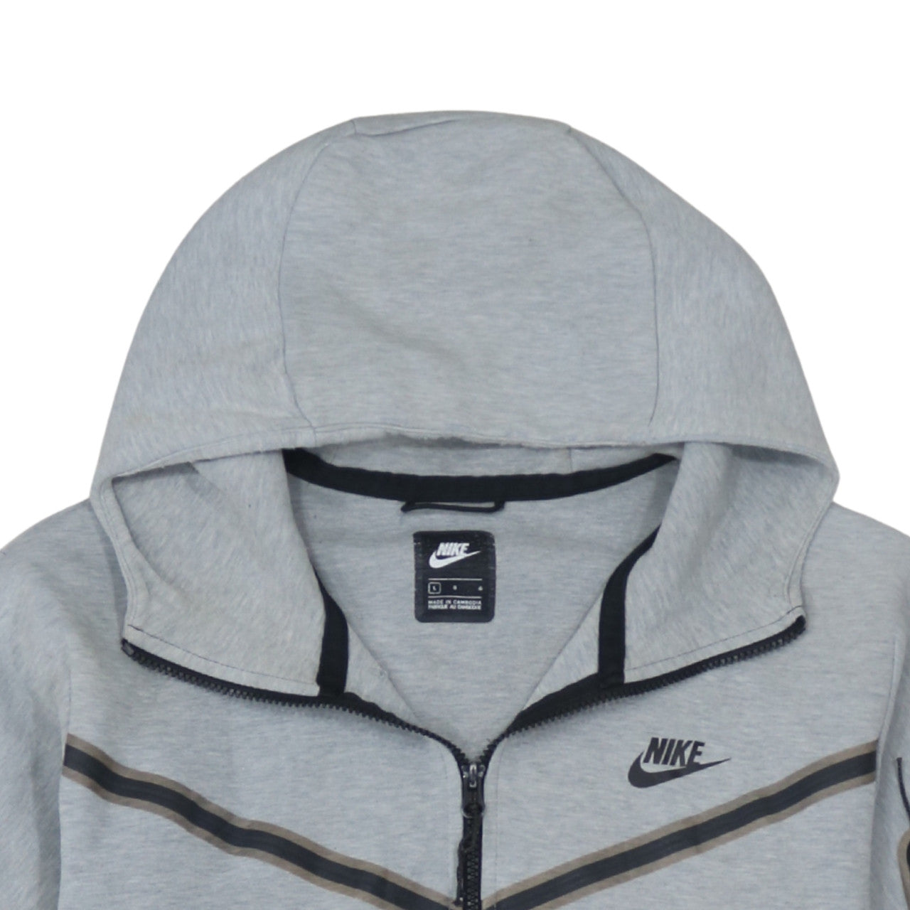 Nike Men's Grey Full Zip Hoodie Size L Sportswear