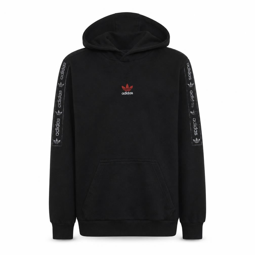 Adidas Men's Black Pullover Hoodie Small Logo Fleece Sweatshirt