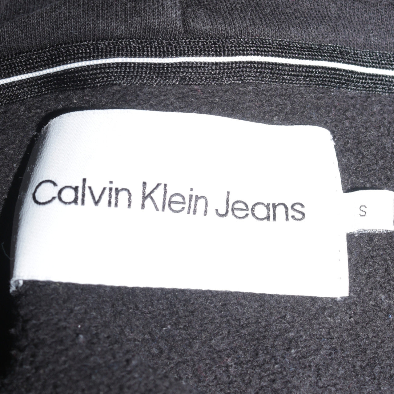 Calvin Klein Jeans Men's Black Pullover Hoodie Size S Regular Fit