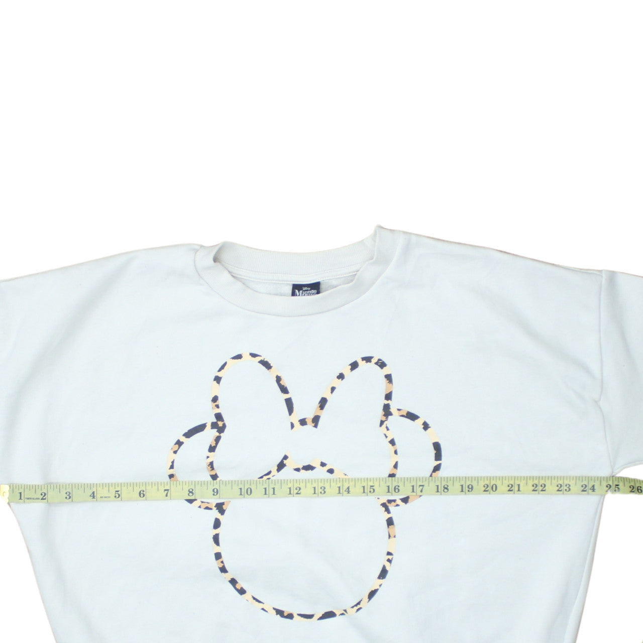 Disney Minnie Mouse White Leopard Print Sweatshirt Women S
