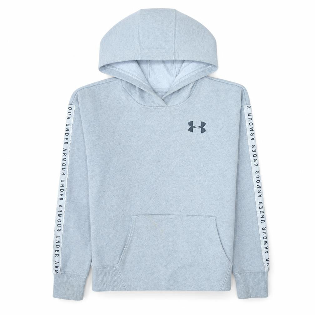Under Armour Boys Grey XS Pullover Hoodie with Logo Detail