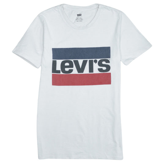 Levi's Men's White Graphic Logo T-Shirt XXS Cotton