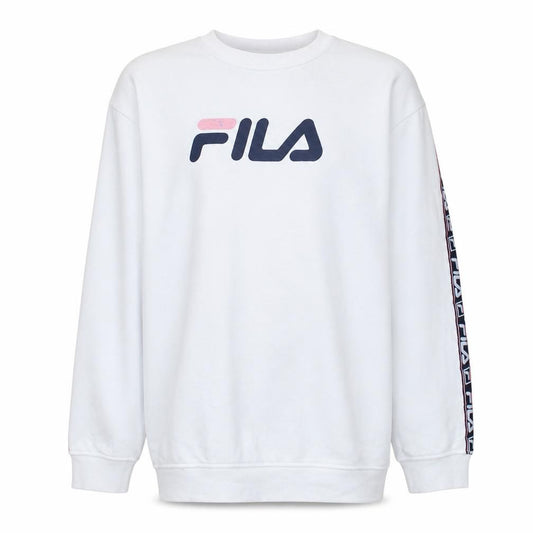 Fila Mens White Logo Pullover Sweatshirt Size L