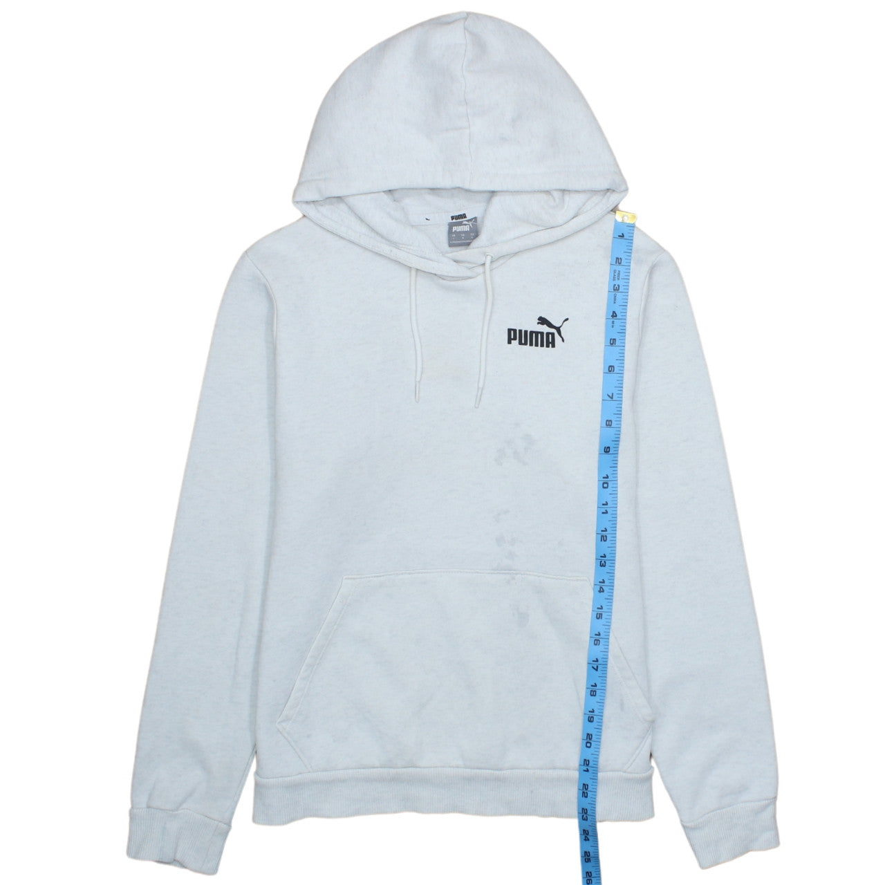 Puma Mens Grey Pullover Hoodie Sportswear Size L Regular Fit