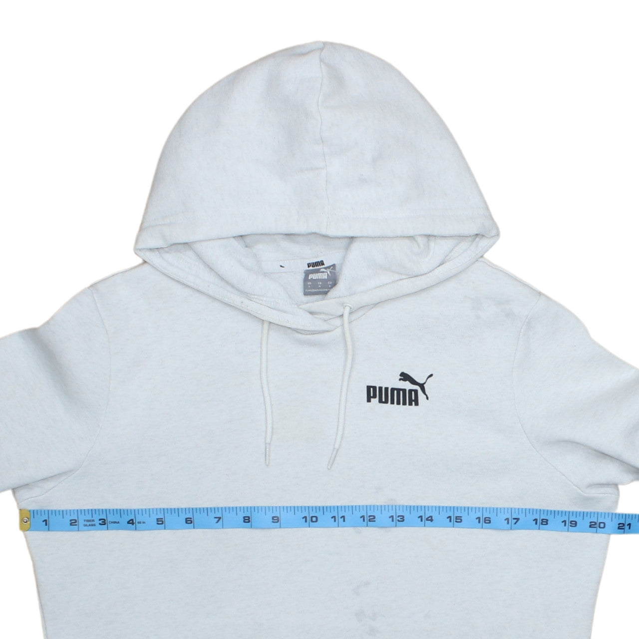 Puma Mens Grey Pullover Hoodie Sportswear Size L Regular Fit