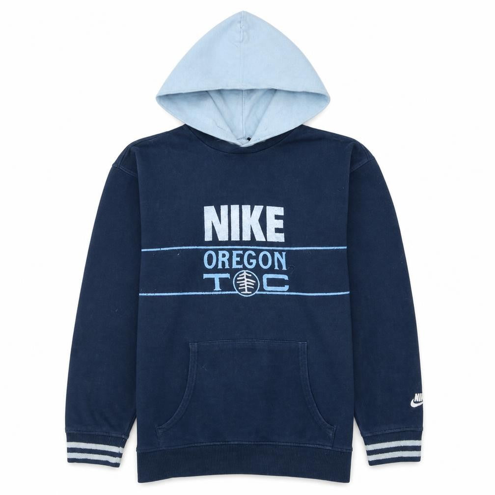 Nike Mens Blue XL Pullover Hoodie with Logo Print
