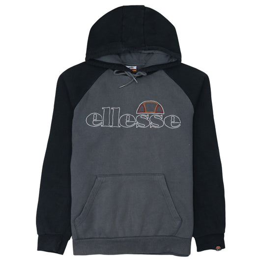 Ellesse Men's Grey Pullover Hoodie L Logo Embroidered Fleece Sweatshirt