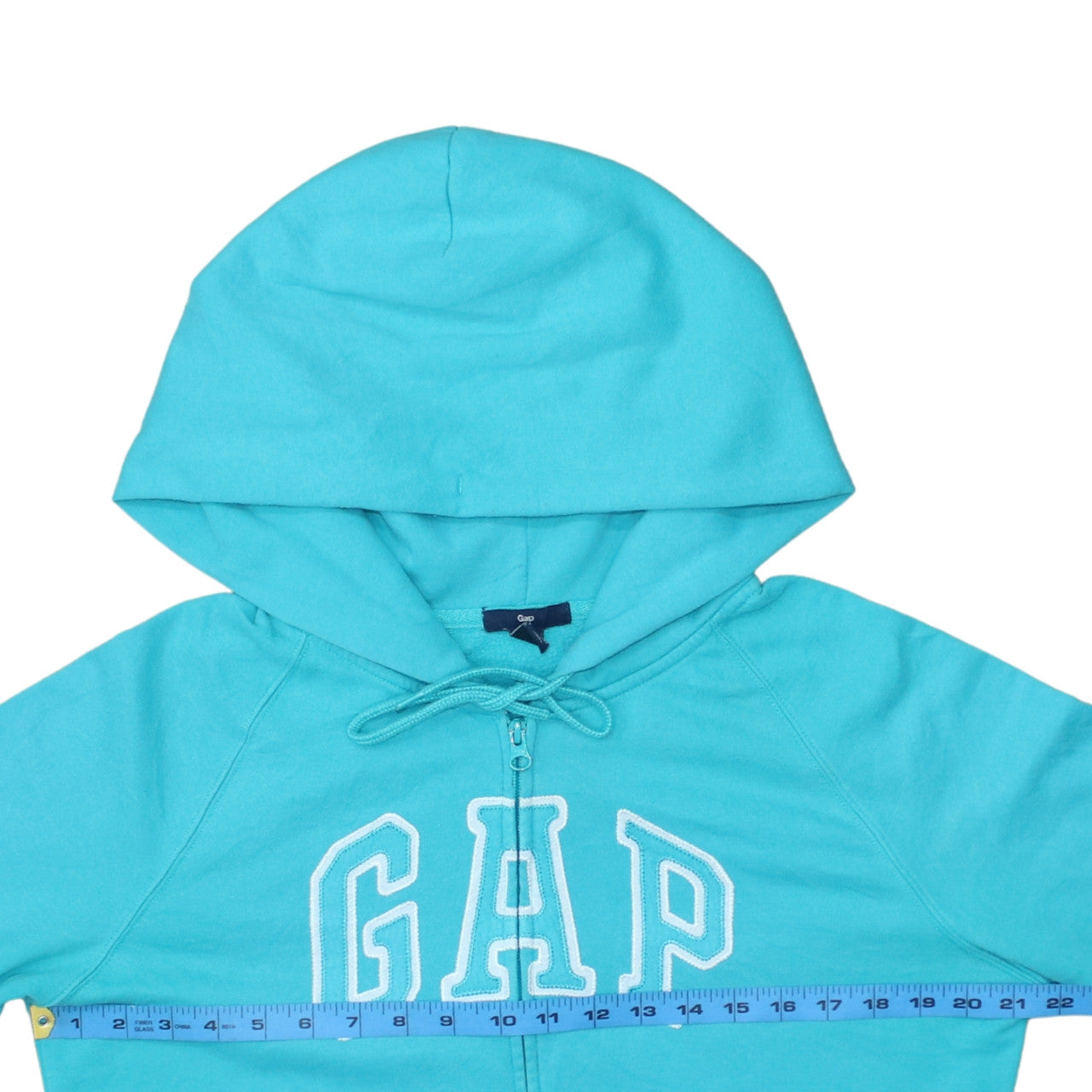 GAP Women Blue Full Zip Hoodie L Cotton Blend Casual