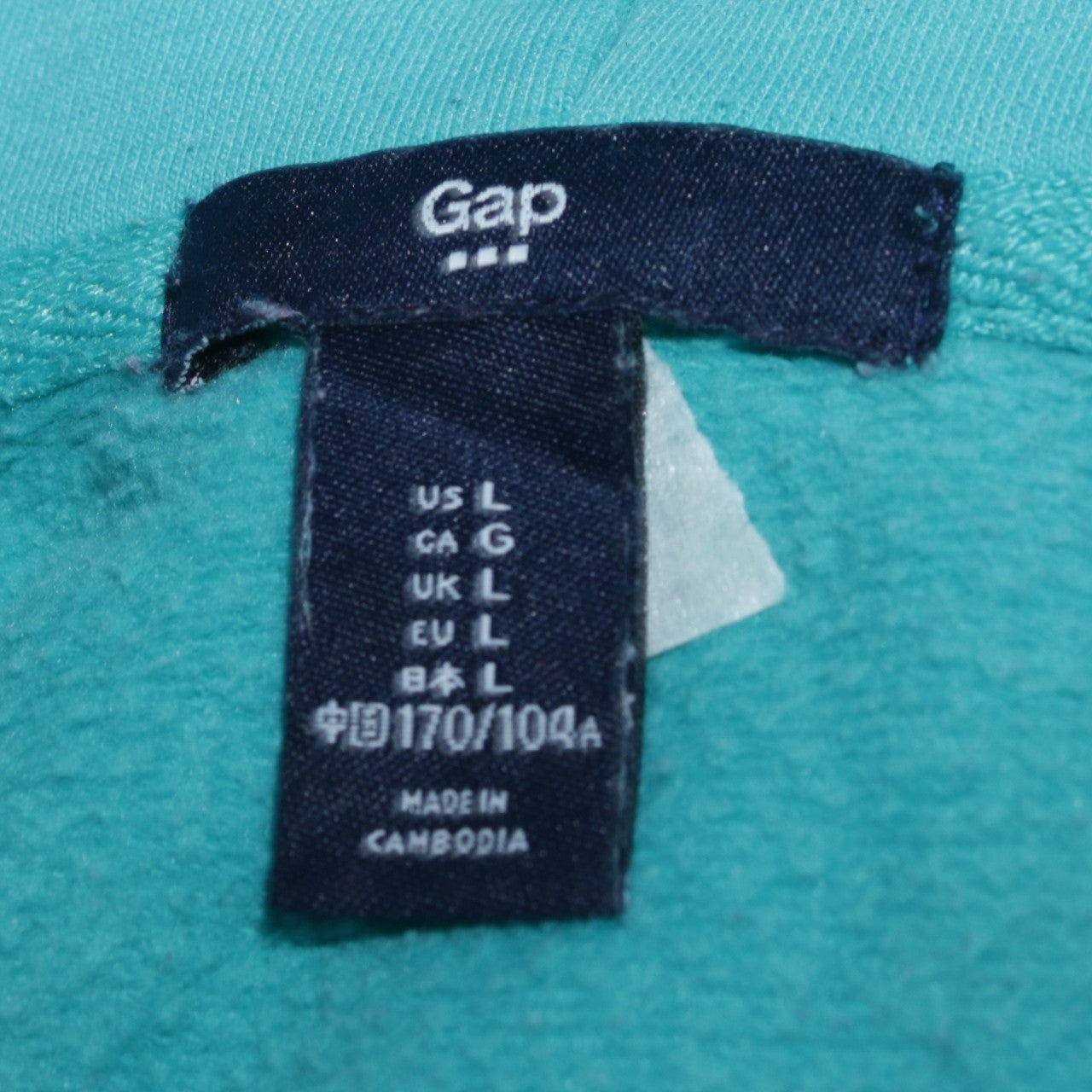 GAP Women Blue Full Zip Hoodie L Cotton Blend Casual