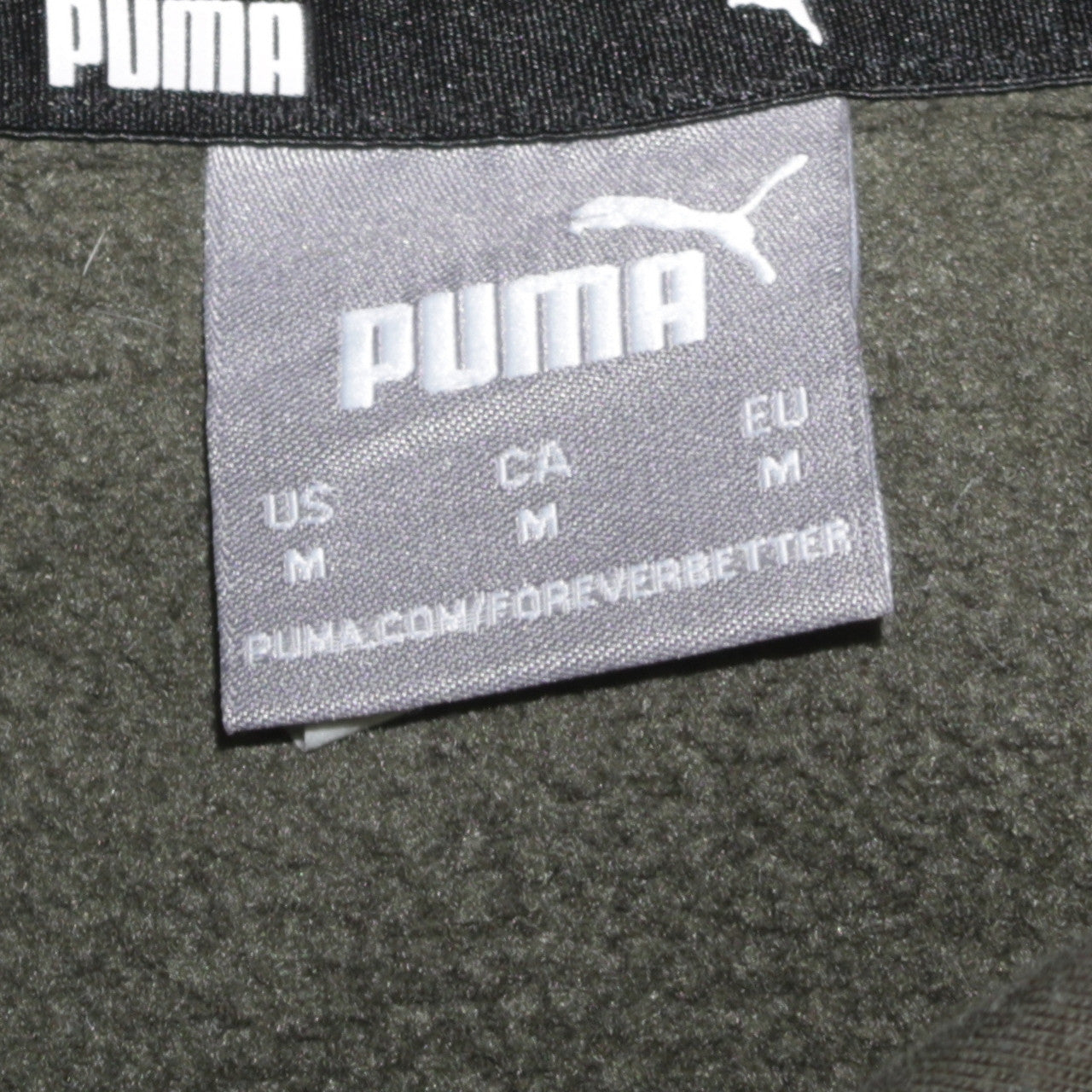 Puma Men's Green Medium Pullover Hoodie Logo Sportswear