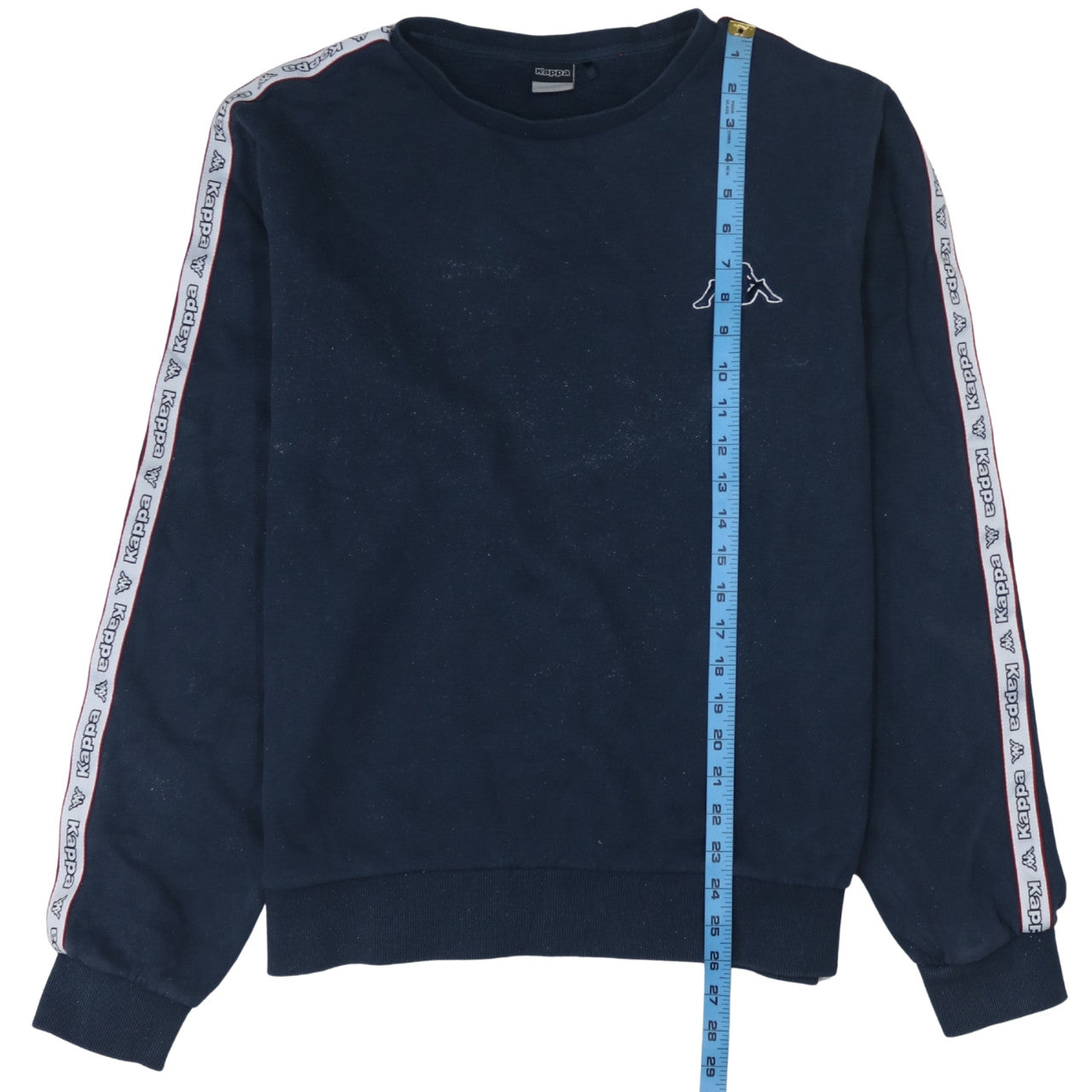 Kappa Men Blue XL Crew Neck Pullover Sweatshirt with Logo Trim
