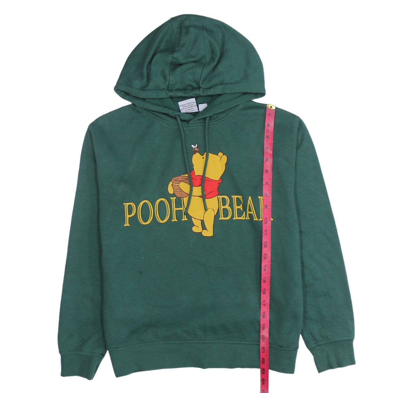 Disney Women Green Winnie the Pooh Pullover Hoodie Size S