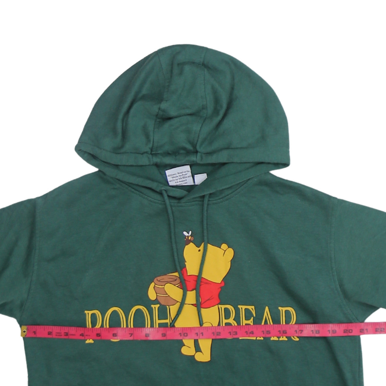 Disney Women Green Winnie the Pooh Pullover Hoodie Size S