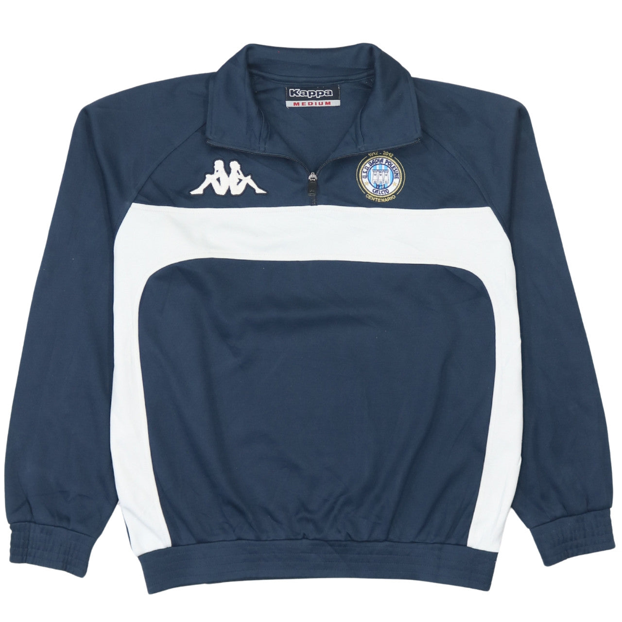 Kappa Men's Blue Football 1/4 Zip Sweatshirt Medium