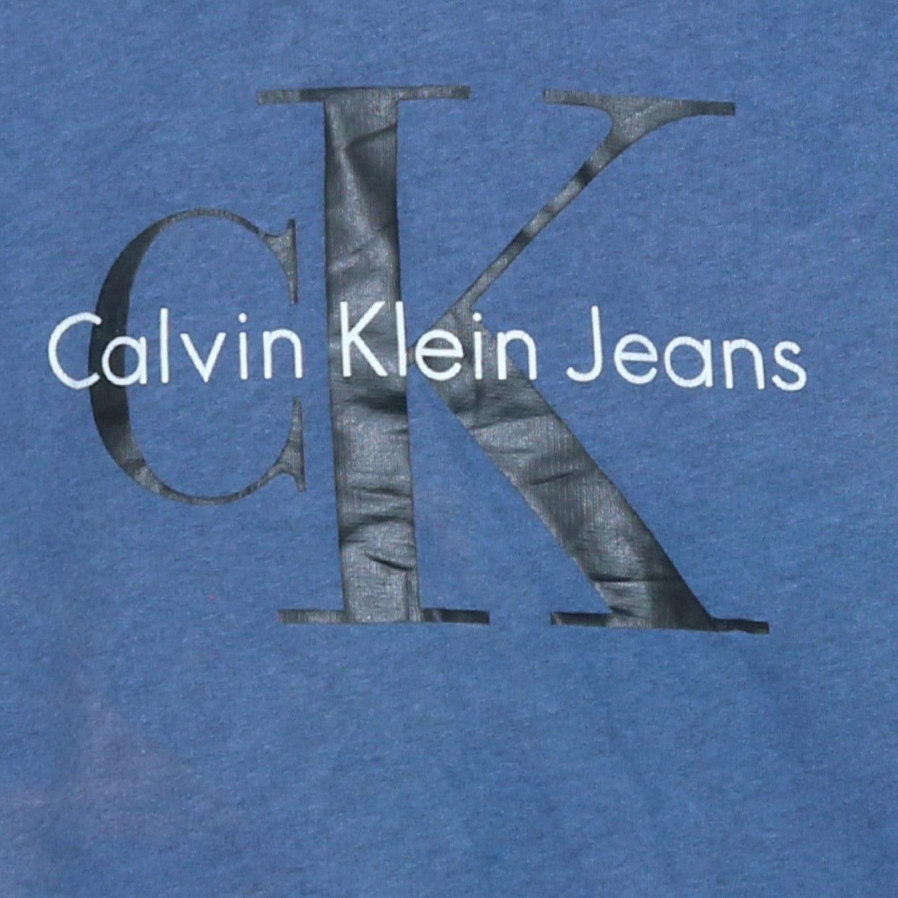 Calvin Klein Jeans Men’s Blue Small Pullover Hoodie with Logo