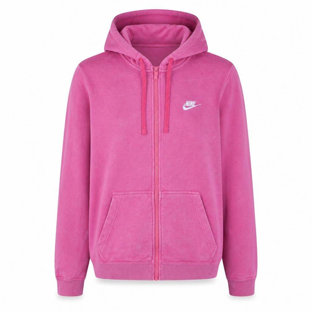 Nike Womens Pink Full Zip Fleece Hoodie Small Classic Fit