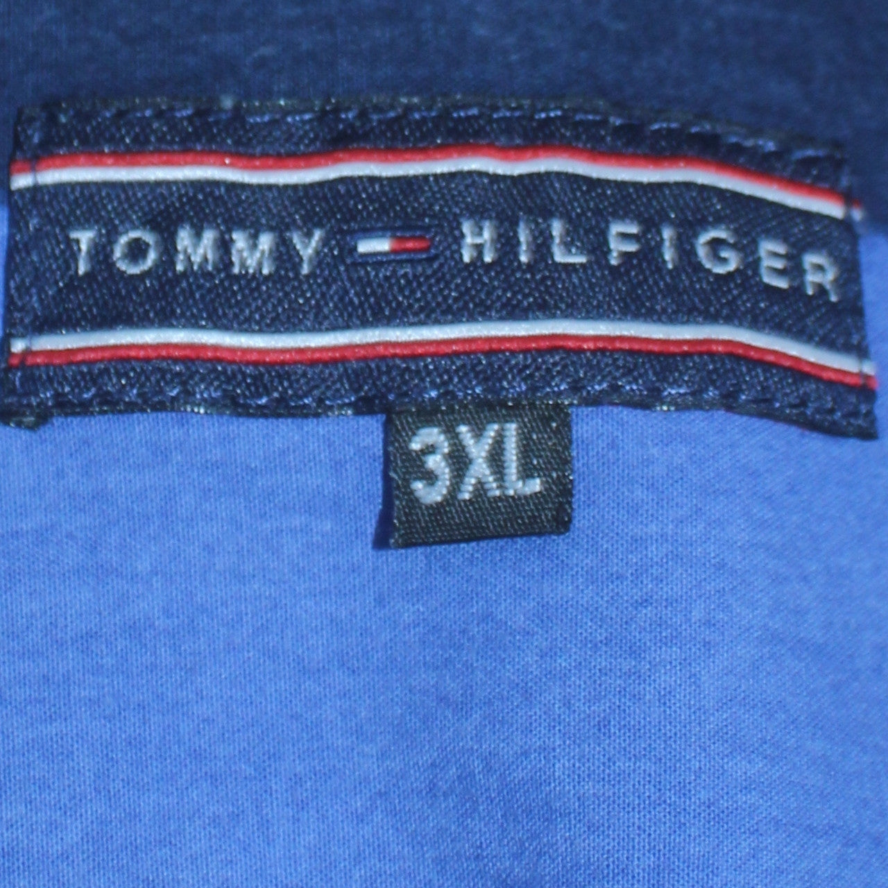 Tommy Hilfiger Men's Blue Check Long Sleeve 3XL Cotton Shirt