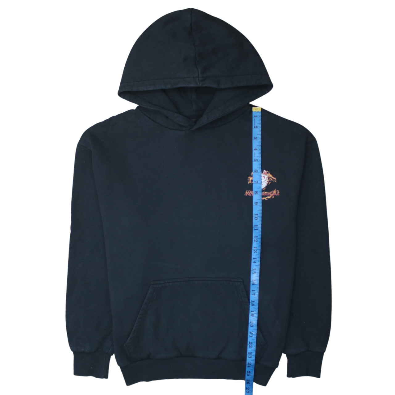 Nyusekai Men's Black Anime Graphic Pullover Hoodie Size S