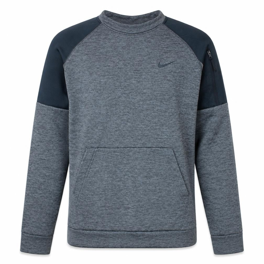 Nike Men's Grey Therma-Fit Pullover Sweatshirt Size S