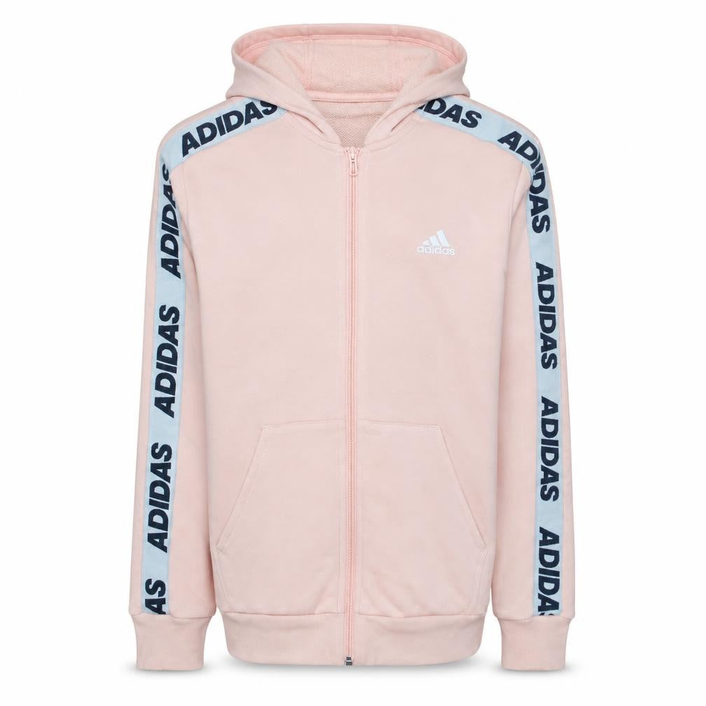 Adidas Girls Pink Full Zip Logo Hoodie 14-15 Years