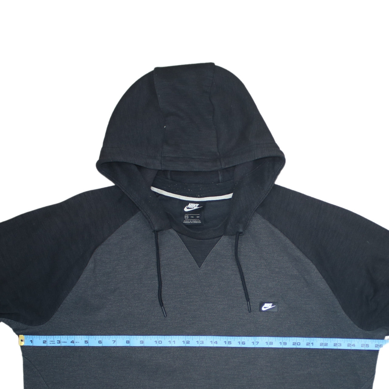 Nike Men's Grey 2XL Pullover Hoodie with Logo and Pocket